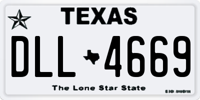 TX license plate DLL4669