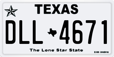 TX license plate DLL4671