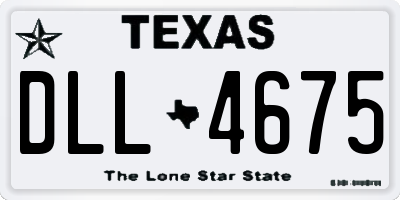 TX license plate DLL4675