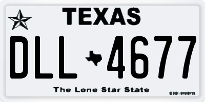 TX license plate DLL4677