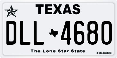 TX license plate DLL4680