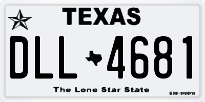 TX license plate DLL4681