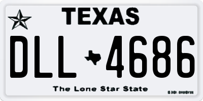 TX license plate DLL4686