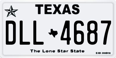 TX license plate DLL4687