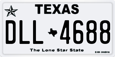 TX license plate DLL4688