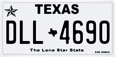 TX license plate DLL4690