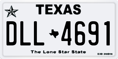 TX license plate DLL4691