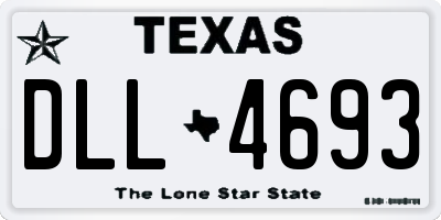 TX license plate DLL4693
