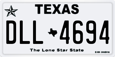 TX license plate DLL4694