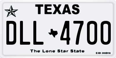 TX license plate DLL4700
