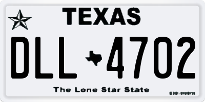 TX license plate DLL4702
