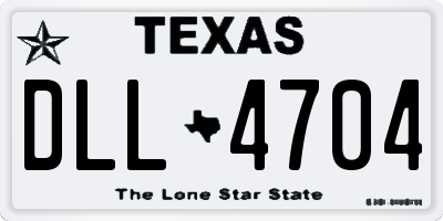 TX license plate DLL4704