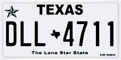 TX license plate DLL4711