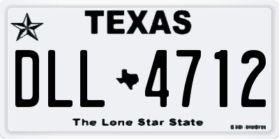 TX license plate DLL4712