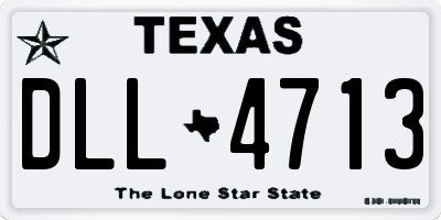 TX license plate DLL4713