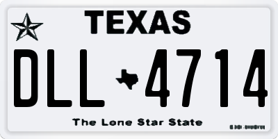 TX license plate DLL4714