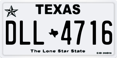 TX license plate DLL4716