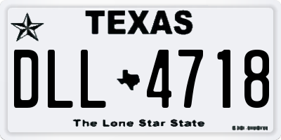 TX license plate DLL4718