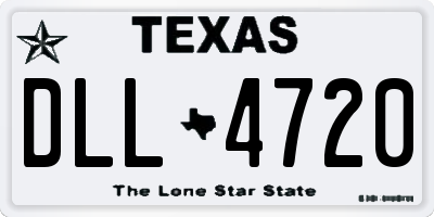 TX license plate DLL4720