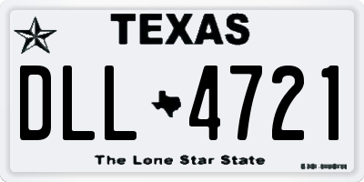 TX license plate DLL4721