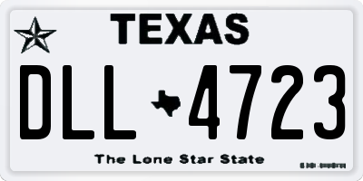 TX license plate DLL4723