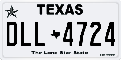 TX license plate DLL4724