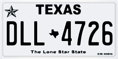 TX license plate DLL4726