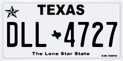 TX license plate DLL4727