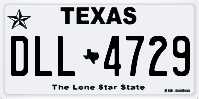 TX license plate DLL4729