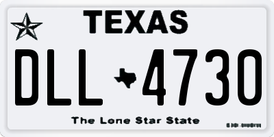 TX license plate DLL4730
