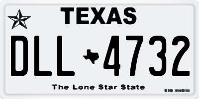TX license plate DLL4732