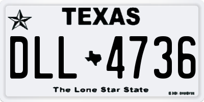 TX license plate DLL4736