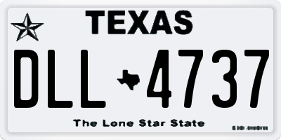 TX license plate DLL4737