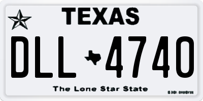 TX license plate DLL4740