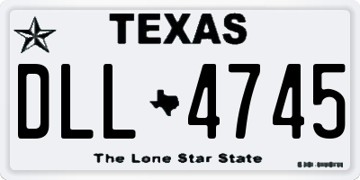 TX license plate DLL4745