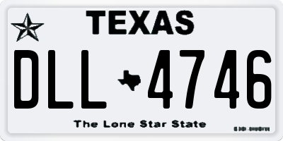 TX license plate DLL4746