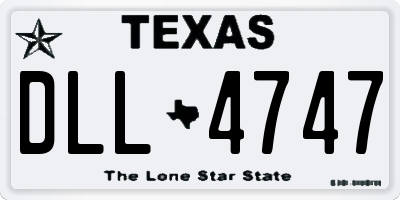 TX license plate DLL4747