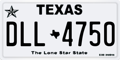 TX license plate DLL4750