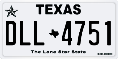 TX license plate DLL4751