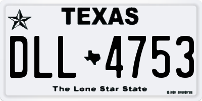 TX license plate DLL4753