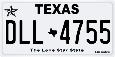 TX license plate DLL4755