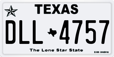 TX license plate DLL4757