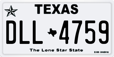TX license plate DLL4759