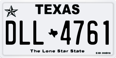 TX license plate DLL4761
