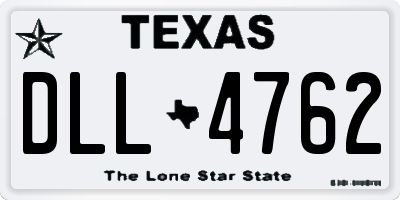 TX license plate DLL4762