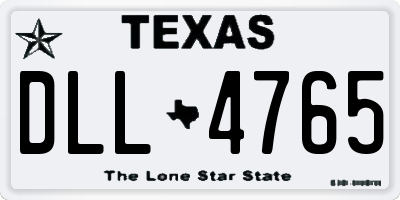 TX license plate DLL4765