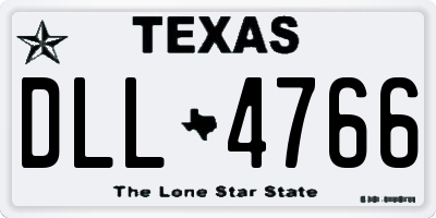 TX license plate DLL4766