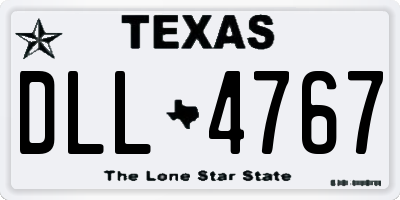 TX license plate DLL4767