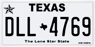 TX license plate DLL4769