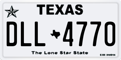 TX license plate DLL4770